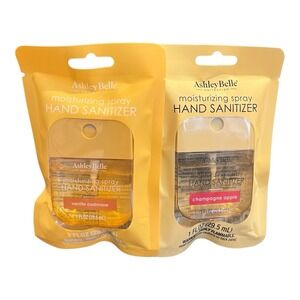 Lot 2 Ashley Belle Hand Sanitizer 1 fl oz X2 Champagne Apple & Vanilla Cashmere